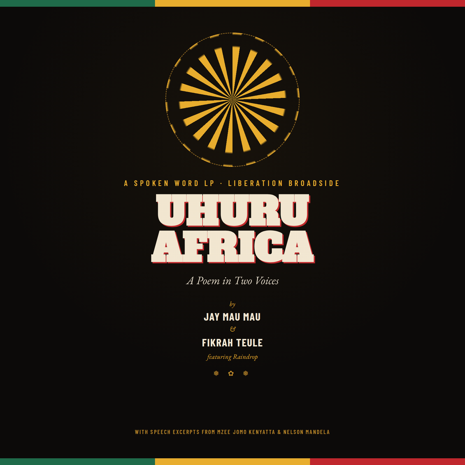 Uhuru Africa — A Poem in Two Voices, album cover